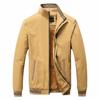 Washed Jacket Men's Autumn and Winter Men's Fleece Thickened Washed Cotton Jacket Casual Stand-Up Jacket