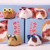 Guinea Pig With Sunglasses  Cute Small Anime Action Figurine Model Toys Kawai Desktop Decoration Collectible Present