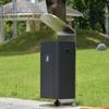 Zhi Shi Outdoor Stainless Steel Trash Can with 35L Liner