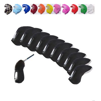 10Pcs/Set Embroidery Number Golf Iron Head Covers Iron Headovers Wedges Covers
