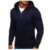 Men S Solid Color Zip Up Hooded Long Sleeve Cardigan Sweatshirt
