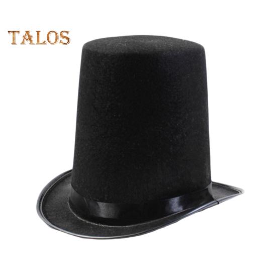 

Высокая шляпа фокусника, высокая шляпа британского черного джазового цилиндра, мужская и женская шляпа придворного джентльмена, плоская фетровая шляпа для выступлений, ролевых игр, Рождества чёрный