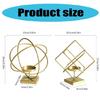 Nordic Iron Candle Holder Hollowed Geometric Square Globe Metal Tealight Candlestick for Table Centerpieces Decors