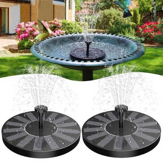 2.5W Solar Bird Bath Fountain Pump with 6 Nozzle Spray Modes