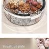 Elegant Sealed Nut and Dried Fruit Snack Tray for Coffee Tables