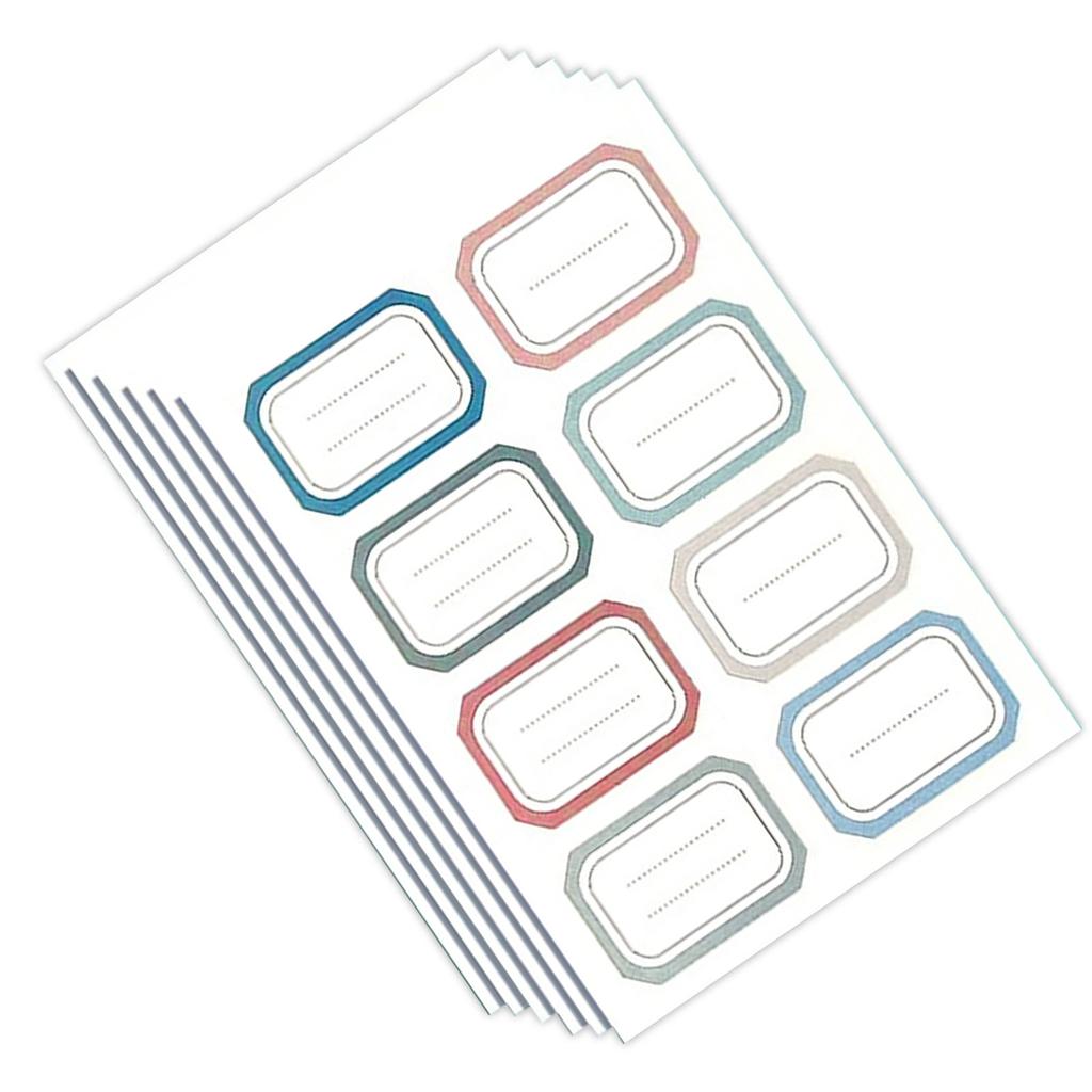 6 Sheets Name Sticker Self Adhesive Large Size Colorfast Versatile Easy Labeling Name Tag Stickers