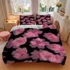3pcs Cherry Blossom Pattern Bedding Set, Breathable And Soft, Suitable for All Seasons Machine Washable, Suitable for Bedroom Decoration,yy250822152