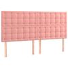 VidaXL Têtes de lit 4 pcs Rose 100x5x78-88 cm Velours3116837
