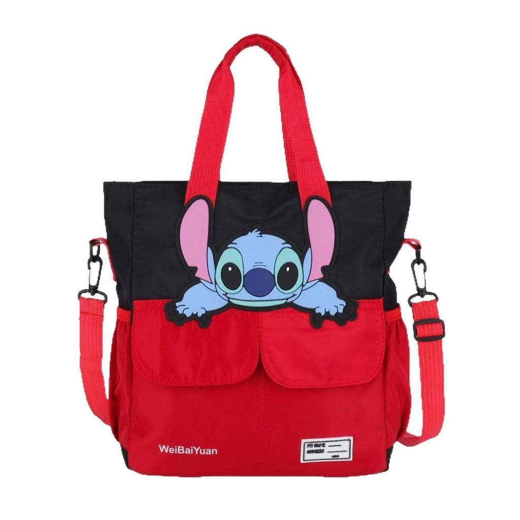 Lilo Stitch Kids Cartoon School Bag With Lightweight Nylon And Expandable Capacity For Elementary Students