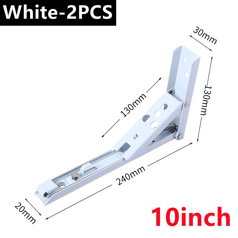 New 2PCS Folding Shelf Brackets 8-14inch Heavy Duty Stainless Steel Collapsible Shelf Table Work Space Saving DIY Bracket 2025
