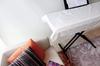 Clairevoire Universal Keyboard Digital Piano Dust Cover for Waterproof Bookstand Opening Premium Design for Extra Protection M X Waterproof Pearl &