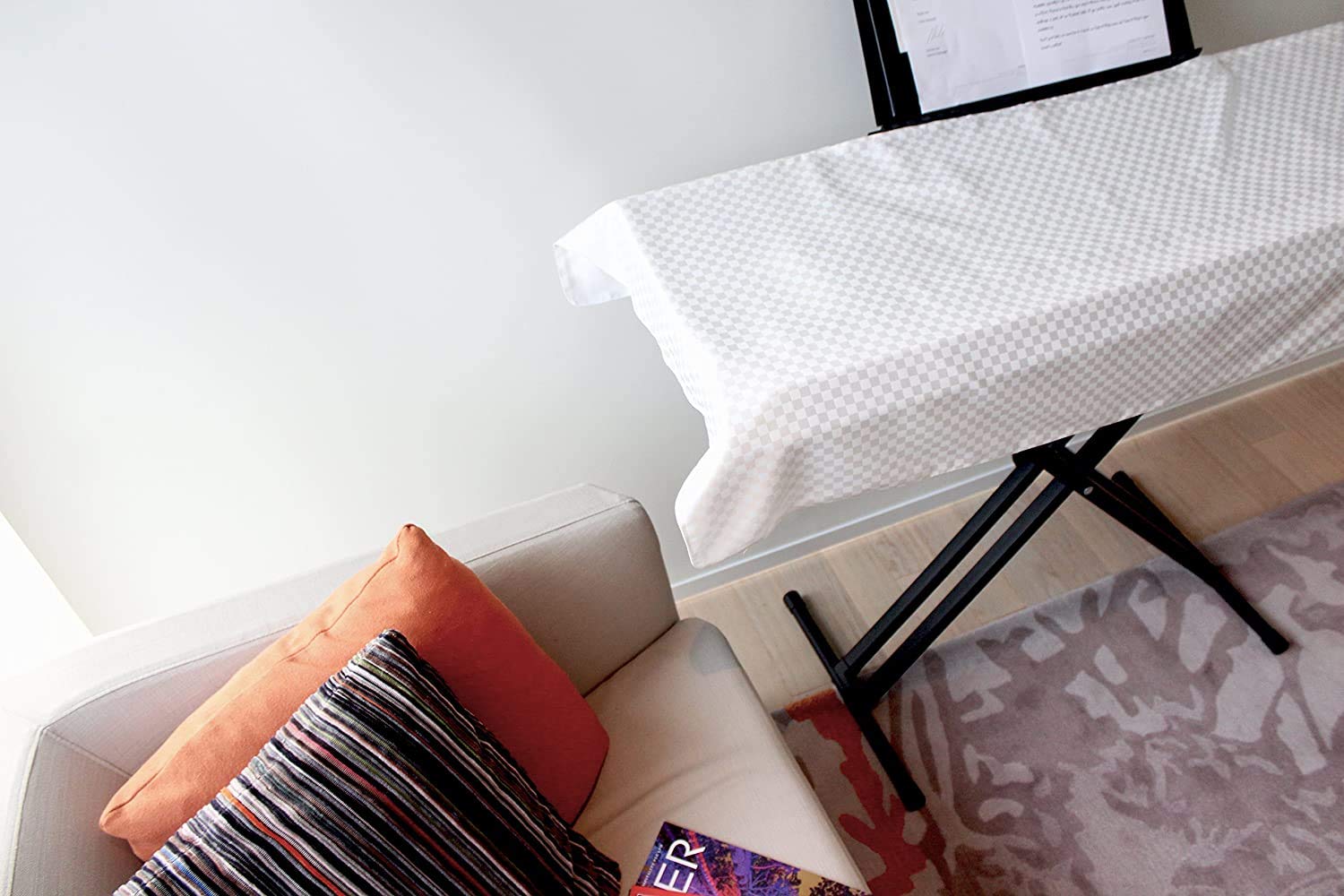 

Clairevoire Universal Keyboard Digital Piano Dust Cover for Waterproof Bookstand Opening Premium Design for Extra Protection M x Waterproof Pearl &