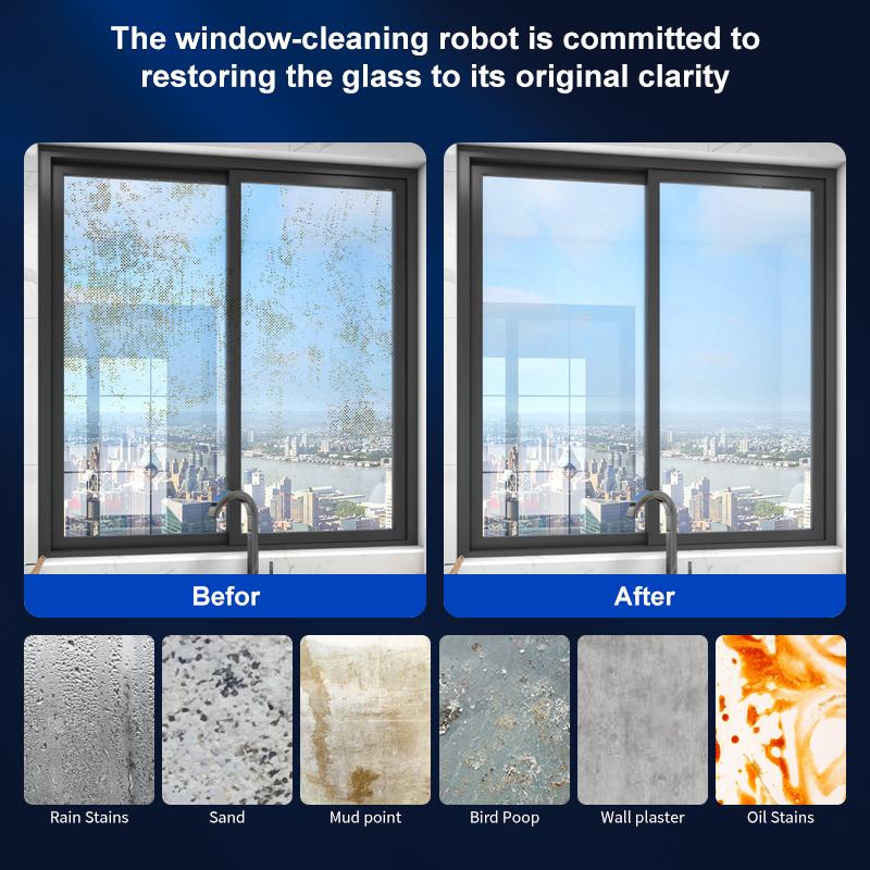 Household window automatic water spray cleaning robot vacuum cleaner remote control electric window wiper household glass wiper