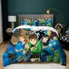 Cartoon Ben10 Bedding Set 2/3 Pcs 3D Print Duvet Cover Pillowcases Twin Full Queen King Size For Boys Kids Bedroom Decor Gift