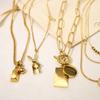Retro Style Gold-Plated Stainless Steel Combination Necklace Multi-Layer Clavicle Chain Titanium Steel Necklace