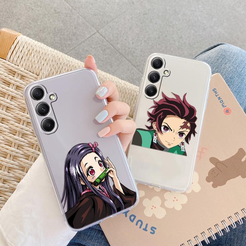 Anime Cartoon Wzór Miękki Przezroczysty Silikonowy Etui Do Samsung A55 M35 S24 Xiaomi Redmi Note 13 Poco C65 iPhone Aparat Wstrząsoodporny Ochronny Pokrowiec