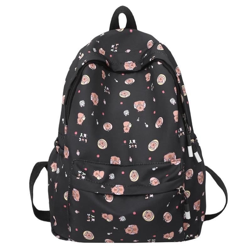 Plecak w kwiaty w stylu japońskim dla dziewcząt - Lekki, Pojemny, Idealny do użytku szkolnego