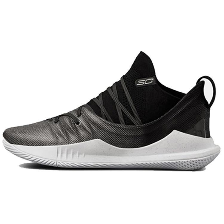 Under Armour Curry 5 'Black' (Unisex) Black / White / Silver Basketball Shoes 3020657 101