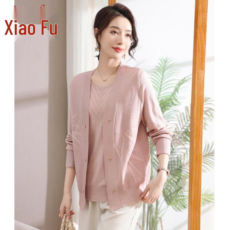 Women's Middle-Aged Autumn Knit Long-Sleeve Pullover