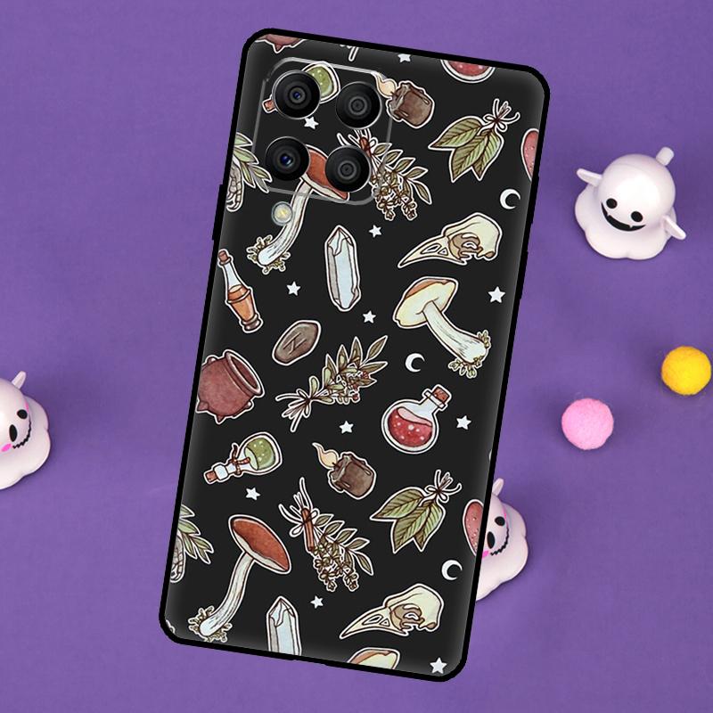 Cottagecore Frog Mushroom Moon Witchy Cover For Samsung Galaxy M20 M30s M33 M13 M23 M53 M15 M55 M31 M51 M14 M34 M54 M32 M52 Case