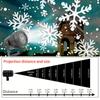 Christmas Snowflake Projecton Light Dynamic White Snow Projecton Atmosphere Lamp for Home Party New Year DIY Festival Decoration