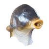 Realistische Hering Halloween Maske Lustige Fischkopf Maske, Latex Karpfen Cosplay Requisite, Tierparty für Streiche, Süßes oder Saures Geschenk Erwachsene Bequem