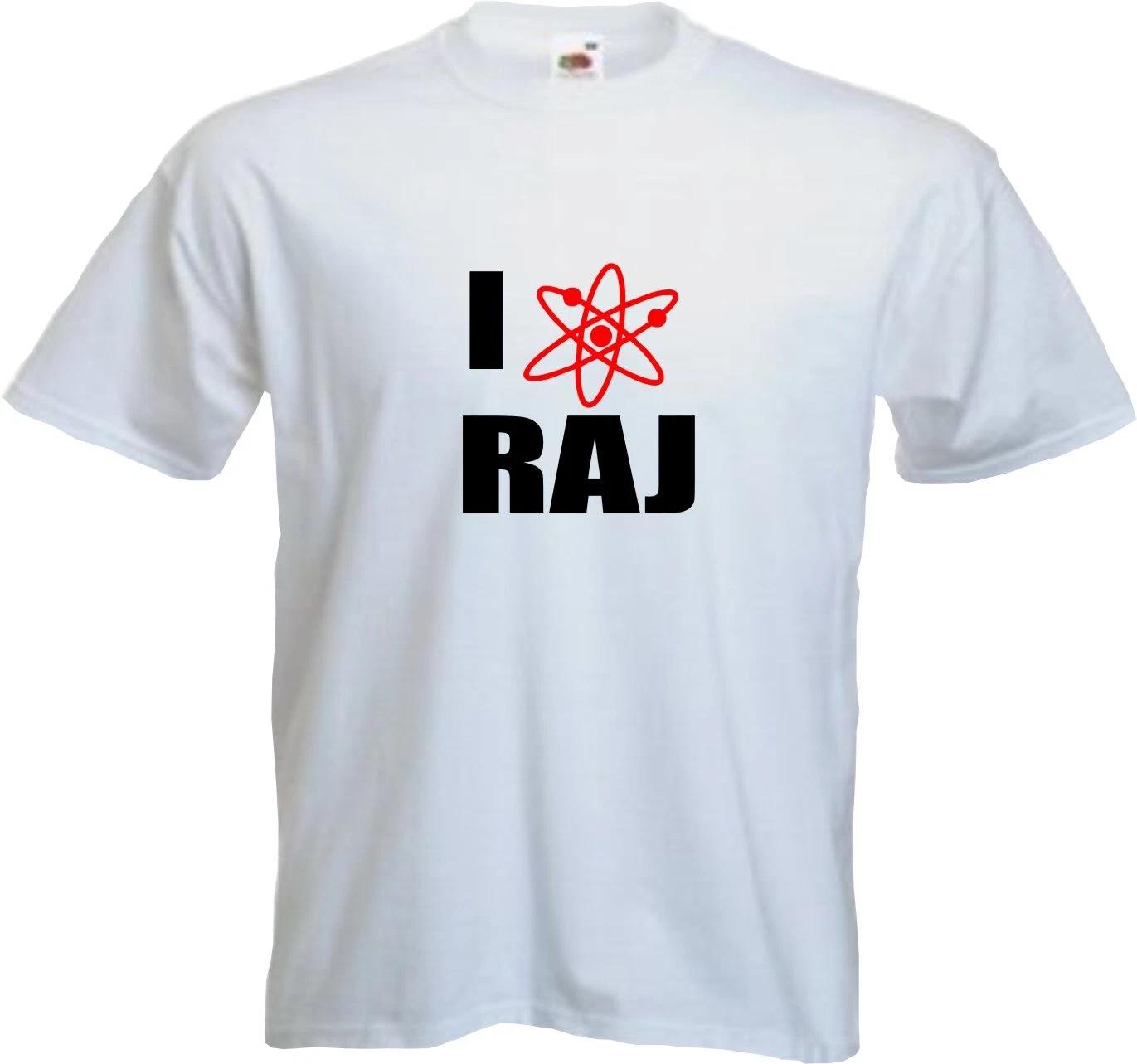 I LOVE RAJ - FUNNY BIG BANG THEORY SLOGAN Womens T-Shirt S