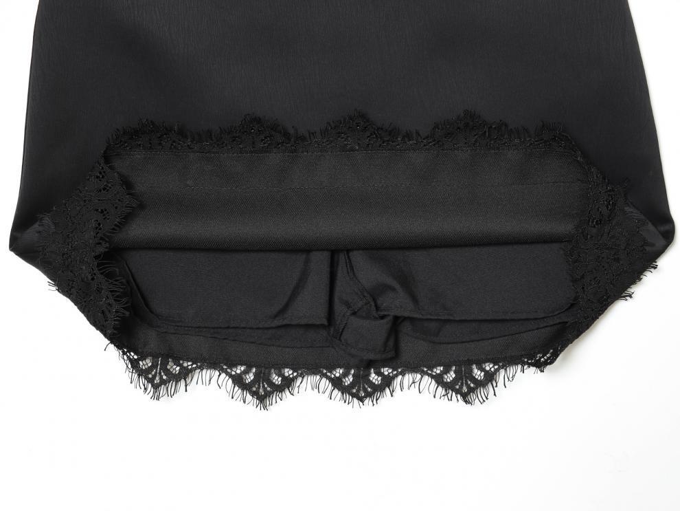 European & American Style Women's Skort with Lace Hem - Versatile Fashion for a Chic Look