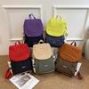 Schoolbag1011 New Splicing Contrasting Color Backpack Korean Version Drawstring Versatile Student Schoolbag Women's Anti-splashing Leisure Sports Bag