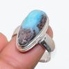 Republic Larimar Gemstone 925 Sterling Silver Jewelry Ring Size 7.5 SU-10341