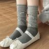 Women's Stockings High Quality Modern New Simple Cute Japanese Style Long Women Socks Mesh Bow Sweet Knee High Socks Thin White