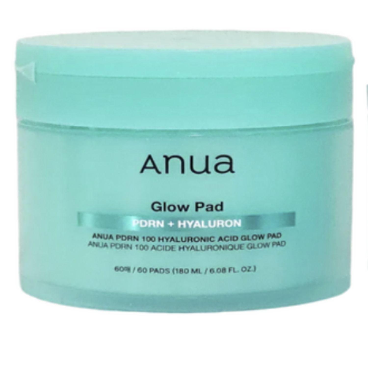 Anua PDRN 100 Hyaluronic Acid Glow Pad Hydrating Radiance Boosting Toner Pads 160ml