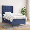 VidaXL Divan Bed with Mattress Blue 90x200 Cm Fabric - Model 3131727