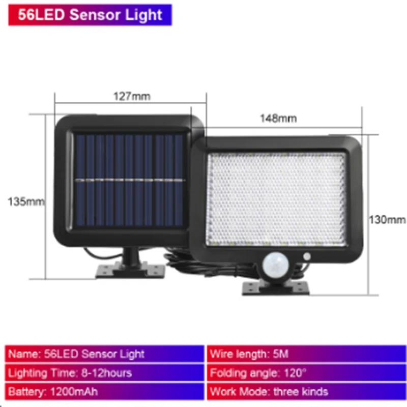 Hot Selling Solar Human Body Sensor Light Outdoor Split Garden Light Solar Rechargeable Wall Lamp Outdoor Lighting Street Lights