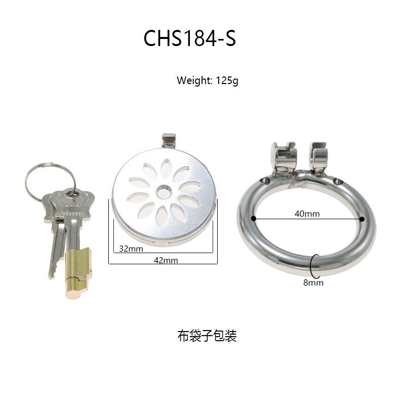 Stainless Steel Flat Chastity Lock CB Chastity Cleaner Men's Wear Fake Mother Device SM Penis Cage Sexy Adult