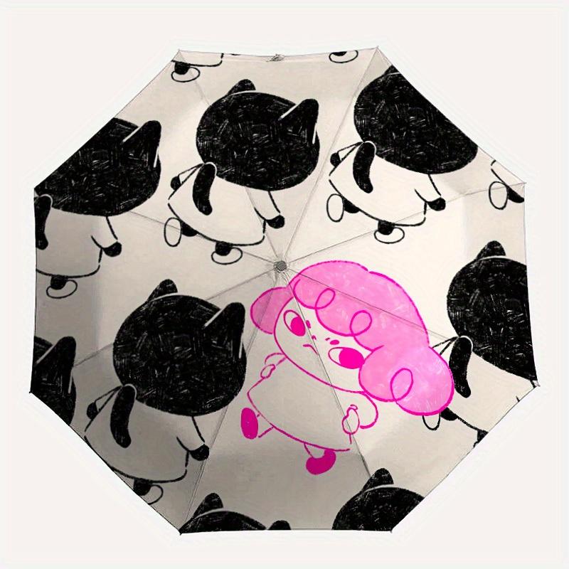 

1pc Cat, Pink Automatic Opening/closing Umbrella with Auto Open/Close, Perfect Gift for Friends, Durable Plastic Handle yy250801219