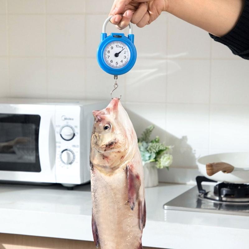 

10kg Portable Mechanical Scale Use For Hanging/Fish/Luggages/Kitchen Scale Hanging Hook Multi-Purpose Scale For Household синий