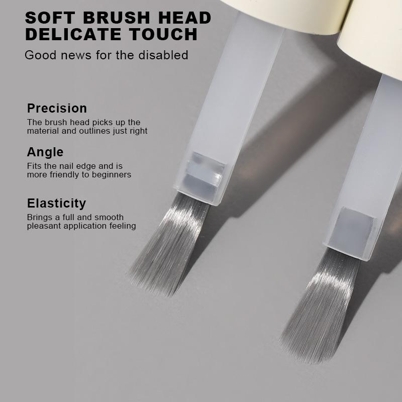 Disposable Dip Replacement Brush Mini Nail Polish Replacement Brush Replacement Liquid Soft Bristles Flat Brush Pen