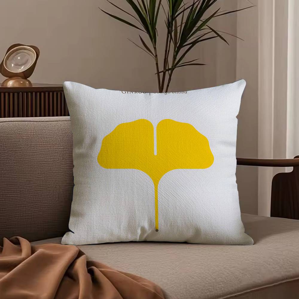 Simple Flower Art Pillow Case Anti-dustmite Pillowcase Invisible Zipper Silky Short Plush Sofa Cushion Cover