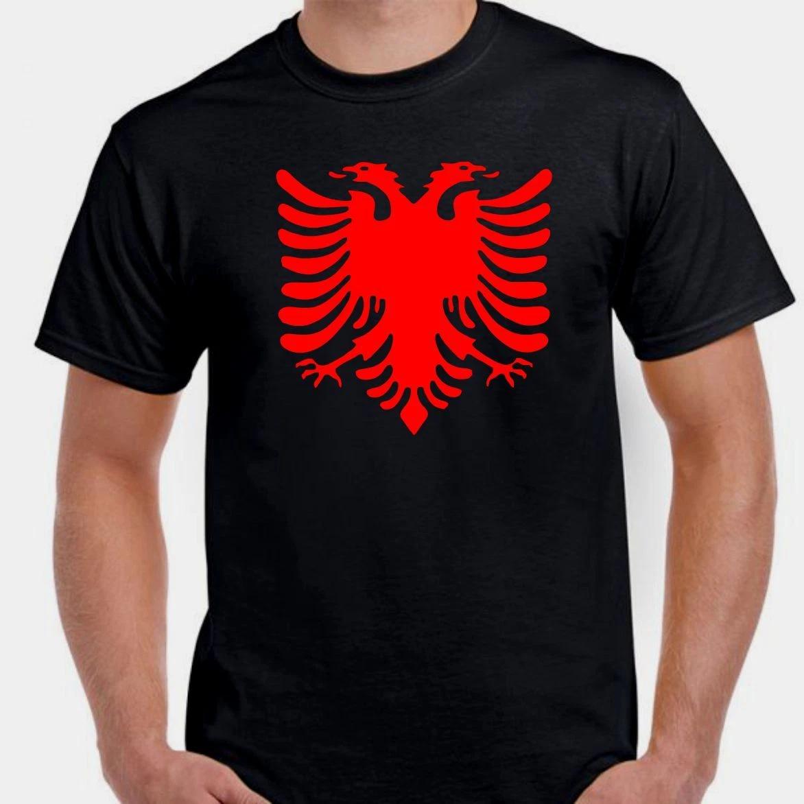Albania Albanian pride tail of the eagle coat of arms T shirt tee L