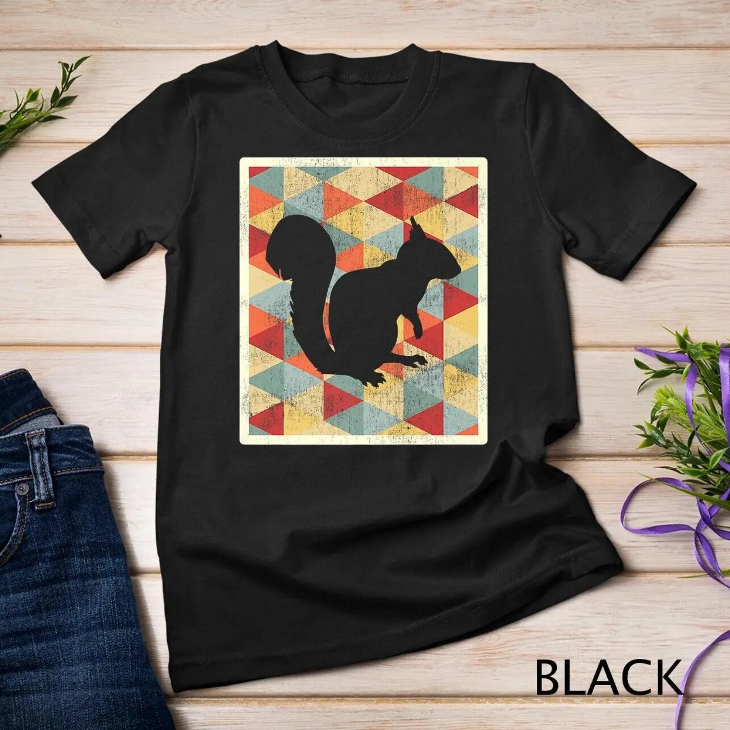 Distressed Classic Vintage 70s Style Retro Squirrel T shirt S