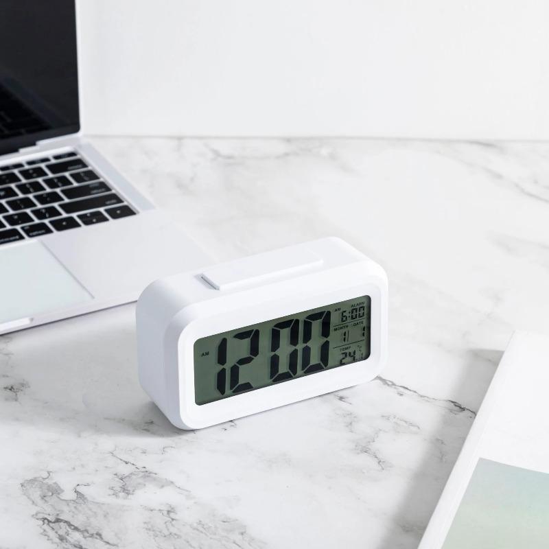

1PC Digital Alarm Clock, Multifunction Desktop Clock with Backlight Snooze, Large Display Time Date Calendar, Electronic Table