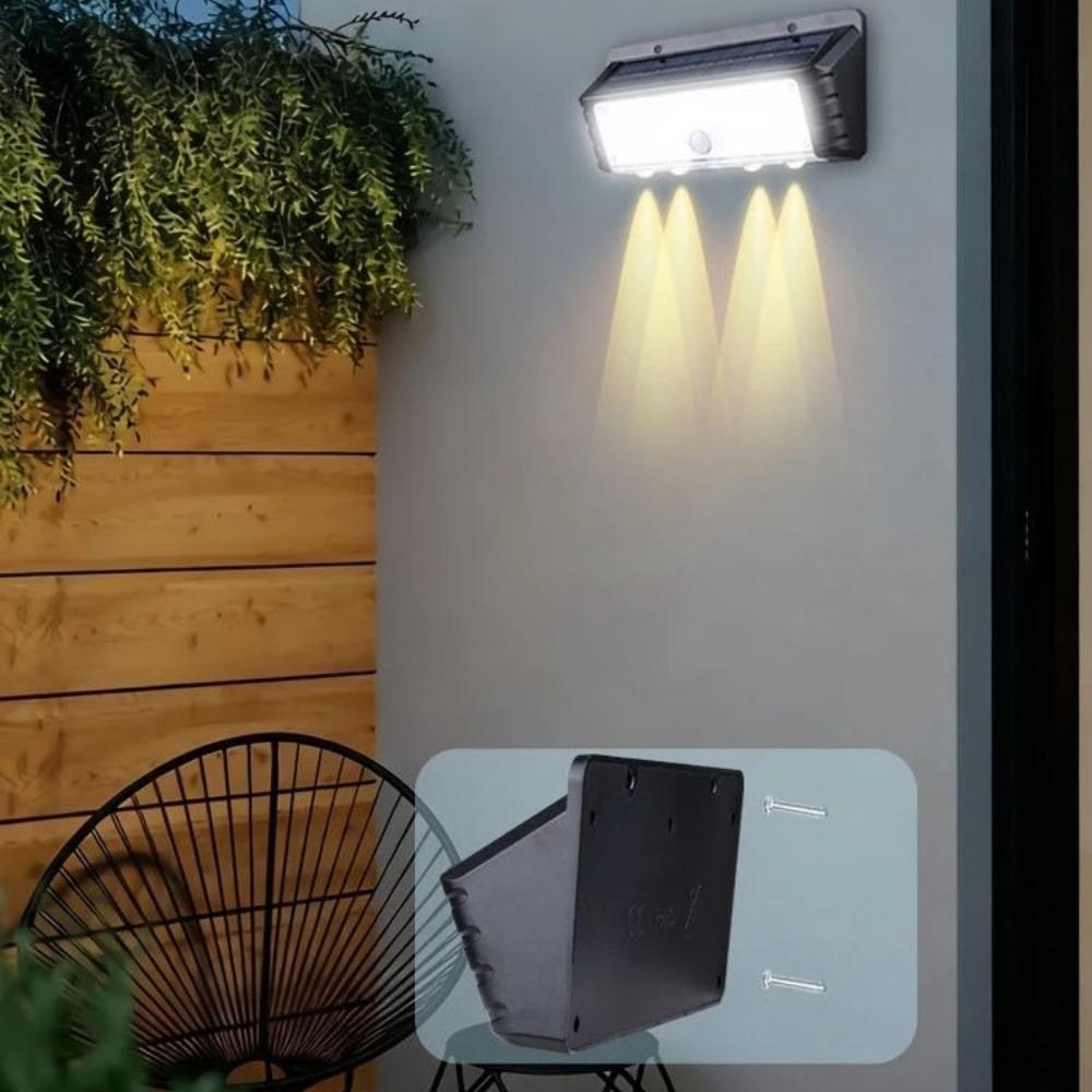 Solar Wall Light with Human Body Induction, Waterproof Outdoor LED Garden Wall Lamp, Motion Sensor Security Lighting for Yard Patio Street Fence