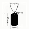 Stainless Steel Rounded Corner Dog Tag Necklace with UV Laser Engraving and Color Printing
