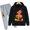 Jesień i Zima Nowy Anime Dragon Ball Wukong Komplet Bluz z Kapturem dla Chłopców Dziecięce Bluzy z Kapturem dla Dziewczynek Koszulki Sportowe dla Dzieci 3-12 lat