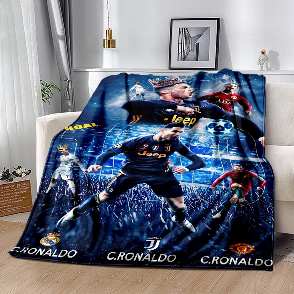 Ronaldo's Iconic Journey Blanket Warmthful Decor Suitable for Sofa Bed Bedding Four Seasons Multipurpose Stylish Decor