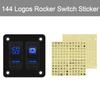 144-Logos Switch Transparent Sticker Label Decal for Car Marine Boat Truck Trailer Dashboard Console Switch Panel Clear Decals