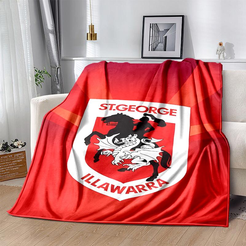 ST George Illawarra Flannel Blanket Soft All-Season Throw, Design for Camping, Car Travel, Hiking Sofa, Bed, Office Perfect Gift for Parties