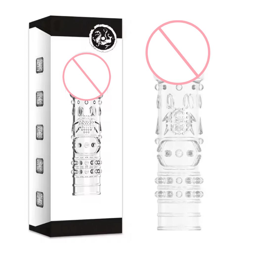 Silicone Crystal Condom Sleeve Silicone for Men Realistic Crystal Silicone Dotted Condom Foren Sex Condom Silicon Sex Toys