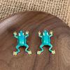 Creative Cute Animal Frog Toad Earrings For Women Aesthetic Design Gothic Funny Green Frog Stud Earring Girls Party Jewelry Gift